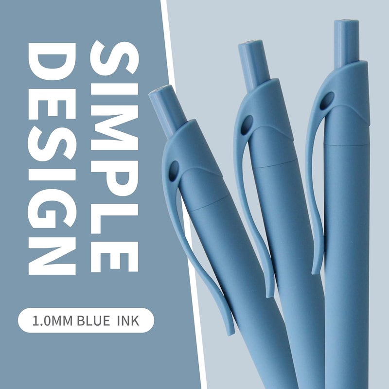 deegtran Pens Bulk, 50 Pack No Bleed Click Pens, Wholesale Retractable Ballpoint Pens, Pen Medium Point, Smooth Ink Pen, 1.0MM Blue Ink - Image 2